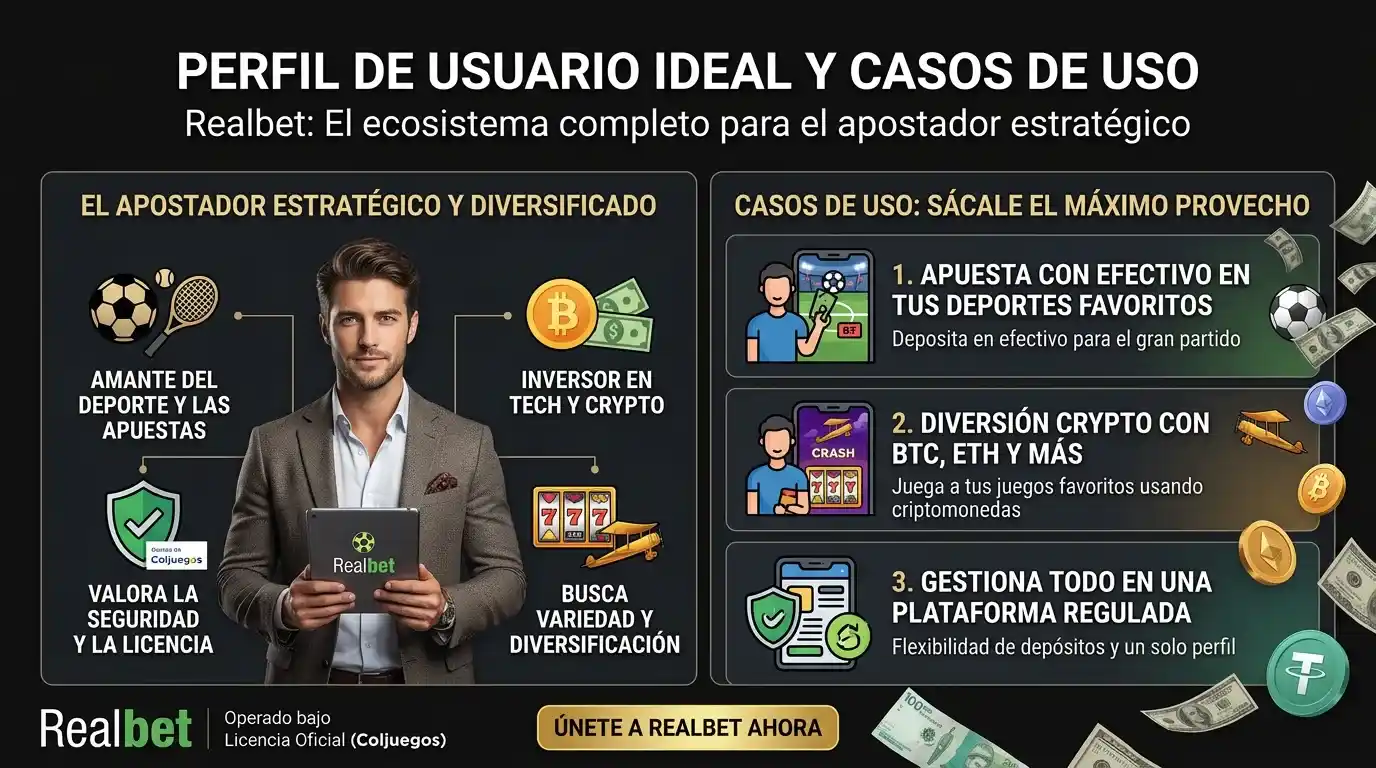 REALBET — perfil de usuario ideal y casos de uso